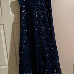 Pakistani party MariaB three piece dress blue medium  lehgha skirt shirt frok